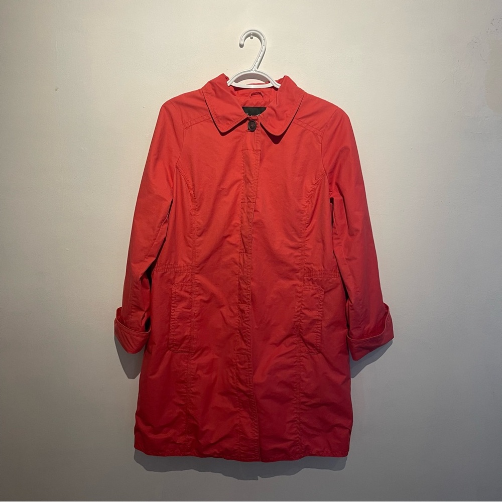 Eddie Bauer Vibrant Red Trench Coat